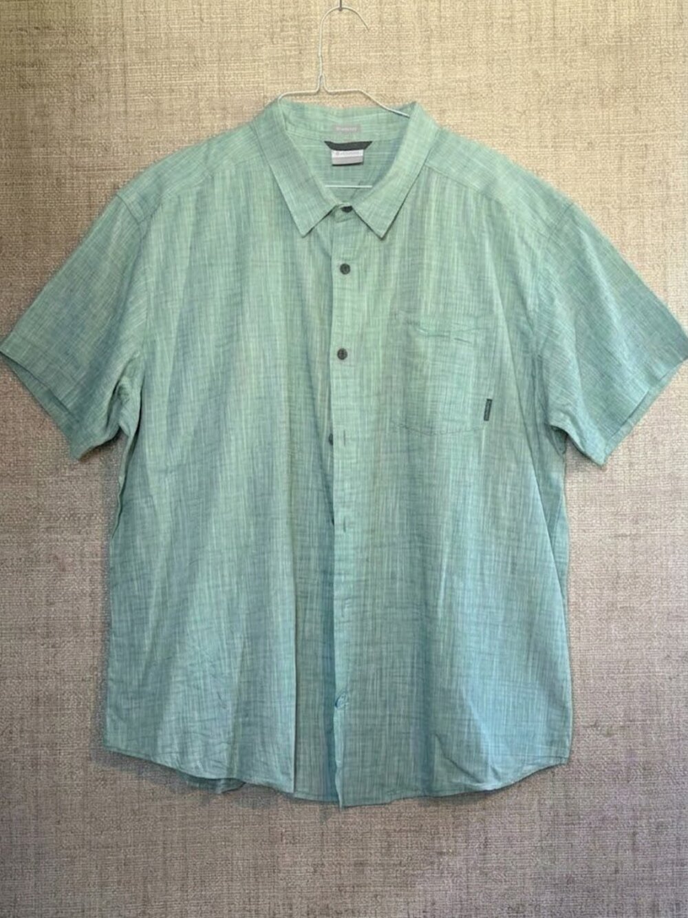 Columbia Short-Sleeve Button-Down Shirt - Seafoam Green